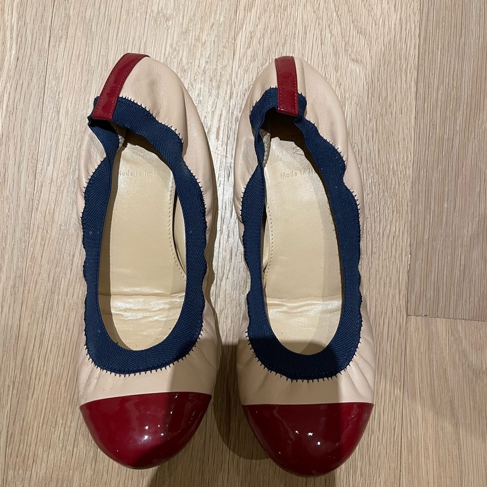 J crew leather ballet flats size 9